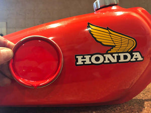 Honda Tahitian Red color matched motorcycle paint